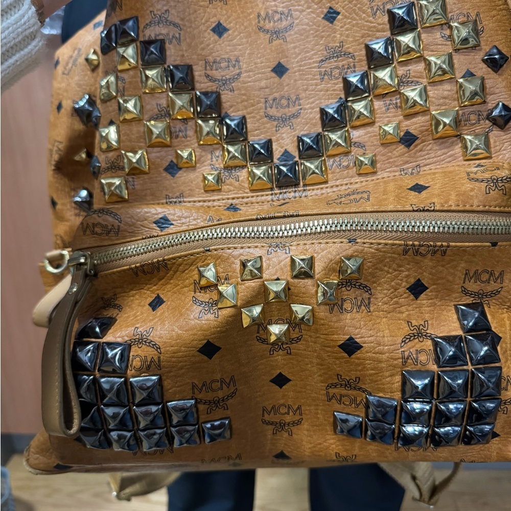 MCM Backpack in Brown and Gold - Picture 14 of 15
